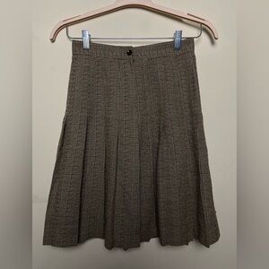 Classic Brown Plaid Women's Skirt